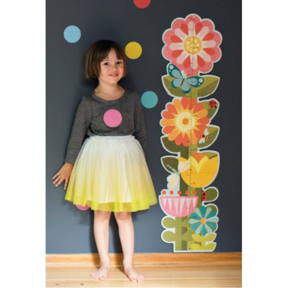 NWT Girls Flower Growth Chart Shower Gift
